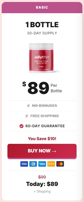 JellyThin 1 Bottle Price